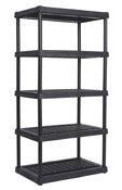 Continental Commercial Products 3618BK5 36" X 18" X 72" Black Ventilated Resin 5-Tier Shelf
