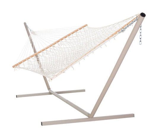 Castaway  52 in. W 2 person  White  Hammock  With Stand
