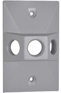 Weatherproof Rectangular Lampholder Cover, Gray