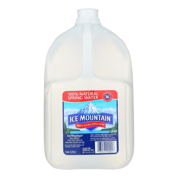 Agua de manantial 100 % natural Ice Mountain - Caja de 6 - 1 GAL