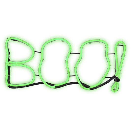 Gemmy  Light Glo  Prelit Short Circuit Boo Sign  Yard Dcor