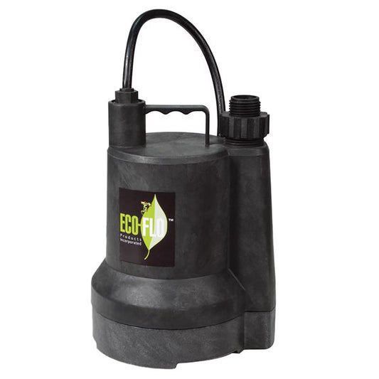 Eco-Flo SUP Series 1/6 HP 1680 gph Thermoplastic Switchless Switch Submersible Utility Pump