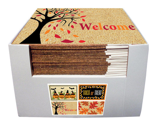 J & M Home Fashions 40 in. L X 24 in. W Multicolored Halloween/Harvest Door Mat