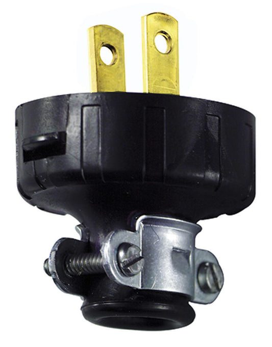 Leviton 010-48646-02e 15a 125v Black Non-Grounding Replacement Plug