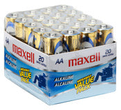 Maxell 723453 Aa Cell Alkaline Batteries 20 Count