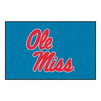 University of Mississippi (Ole Miss) Light Blue Rug - 19in. x 30in.