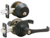 Schlage Torino Aged Bronze Lever and Single Cylinder Deadbolt 1-3/4 in.