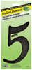 Hy-Ko 3-1/2 in. Black Aluminum Number 5 Nail-On 1 pc. (Pack of 10)