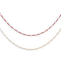 Gerson Red/Natural Beads Chain/Pom Pom Ball Indoor Christmas Decor 72 in. (Pack of 12)
