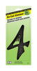 Hy-Ko 3-1/2 in. Black Aluminum Number 4 Nail-On 1 pc. (Pack of 10)