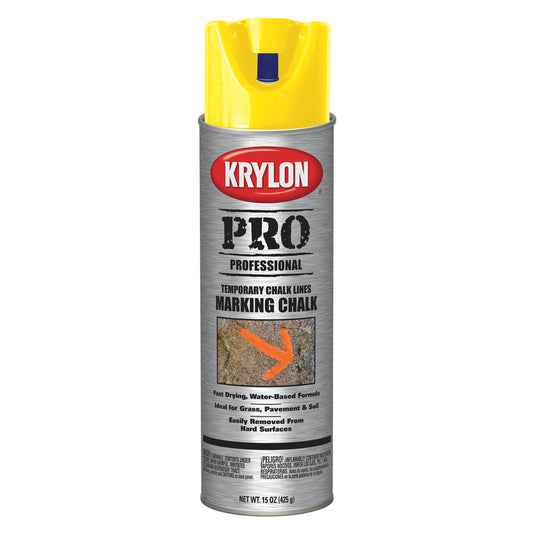 Krylon 5895 15 Oz Yellow Marking Chalk Spray Paint (Pack of 6)