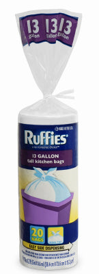 Tall Kitchen Trash Bag, White, 13-Gal., 20-Ct. (Pack of 12)