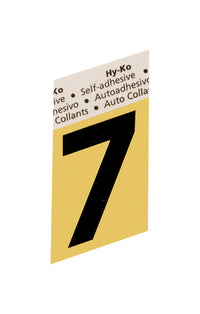 Hy-Ko 1-1/2 in. Black Aluminum Number 7 Self-Adhesive 1 pc. (Pack of 10)