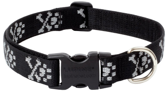 Lupine Collars & Leads 72253 1" X 16"-28" Adjustable Bling Bonz Design Dog Collar
