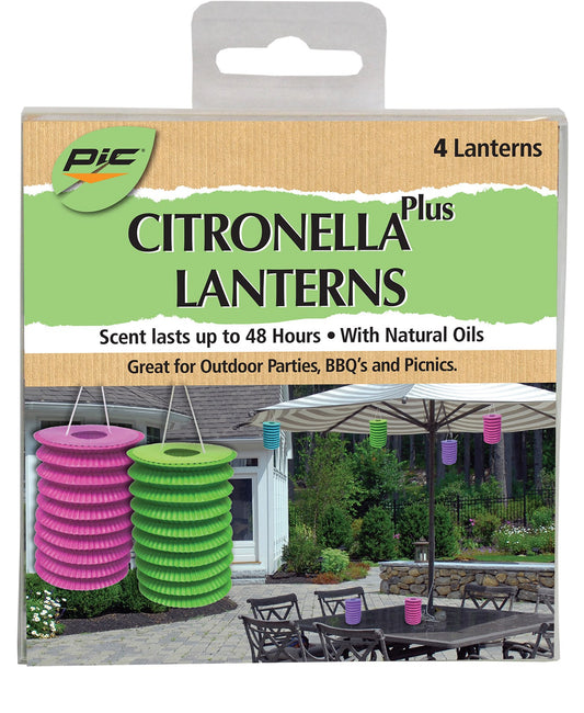 Pic Cyl-Lan Citronella Lanterns 4 Count (Pack of 12)