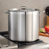 24 Qt Stainless Steel Covered Stock Pot