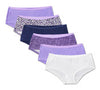 Fruit Of The Loom 6dbsta1 Sz7 Size 7 Women'S Cotton Boy Shorts Asst Colors/Patterns 6 Ct