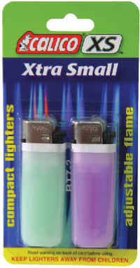 2-Pack Disposable Mini Lighters (Pack of 12)