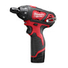 Milwaukee M12 1/4 500RPM 12 V Red Cordless Keyless Battery Operated Screwdriver Kit