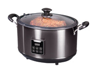 Presto  6 qt. Black  Stainless Steel  Programmable Slow Cooker/Smoker
