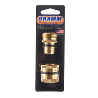 Dramm Brass Threaded Heavy-Duty Quick Connector Hose Adapter 3/4 Dia. in.