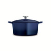 5.5 Qt Enameled Cast-Iron Series 1000 Covered Round Dutch Oven - Gradated Cobalt