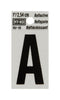 Hy-Ko 1 in. Reflective Black Vinyl Letter A Self-Adhesive 1 pc. (Pack of 10)