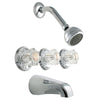 LDR 3-Handle Chrome Tub and Shower Faucet