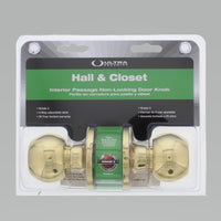 Ultra Security Polished Brass Passage Knob Right or Left Handed