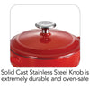 10.5 oz Enameled Cast-Iron Series 1000 Covered Mini Cocotte - Gradated Red