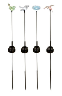 Alpine Multicolored Glass Outdoor Solar Decor (Pack of 12)