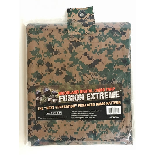 Fusion Extreme 8 ft. W X 10 ft. L Medium Duty Polyethylene Tarp Digital Camouflage