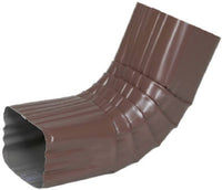 Gutter Front Elbow, Style A, 75 Degree, Brown Galvanized Steel, 2 x 3-In.