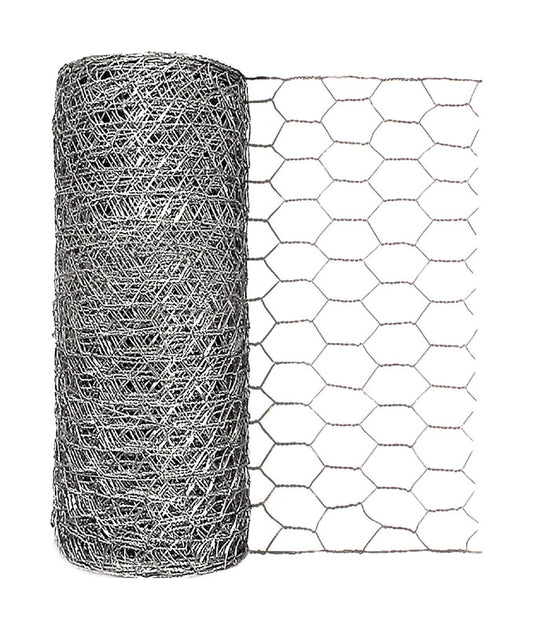Garden Craft 12 in. H X 50 ft. L 20 Ga. Silver Poultry Netting