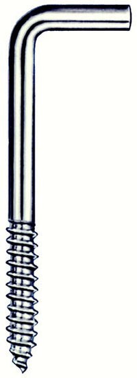 Hindley 10509 1-3/8 Zinc Plated Square Bend Screw Hook (Pack of 100)