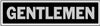 Hy-Ko English Gentlemen Sign Aluminum 2 in. H x 8 in. W (Pack of 10)