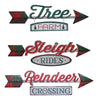 Open Road Brands  Plaid Arrow  Christmas Sign  Metal  1 pk (Pack of 6)