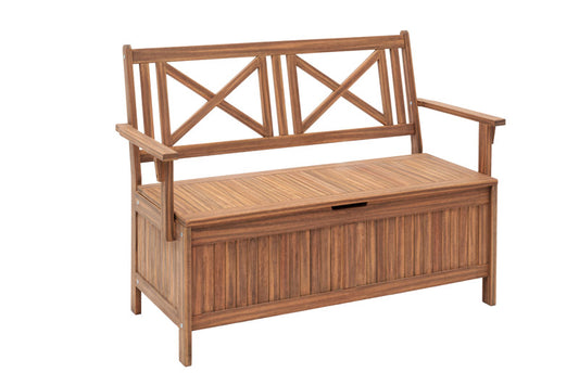 Jack Post  Crossback  Storage Bench  Wood  35.5 in. H x 23.75 in. L x 49.5 in. D