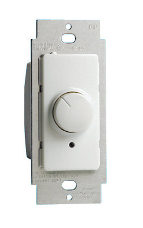 Leviton  IllumaTech  White  600 watt Rotary  Dimmer Switch  1 pk
