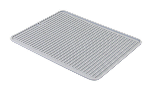 InterDesign  Lineo  12-1/2 in. W x 16 in. L Grey  Silicone  Drying Mat