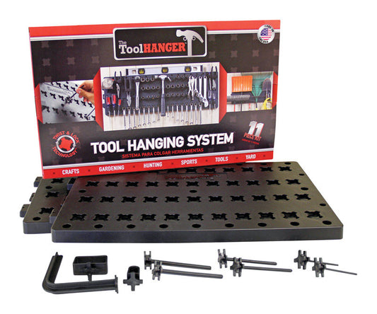 Hansen Global  The ToolHanger  11-1/2 in. H x 36 in. W x 5 in. D Black  Plastic  Starter Kit