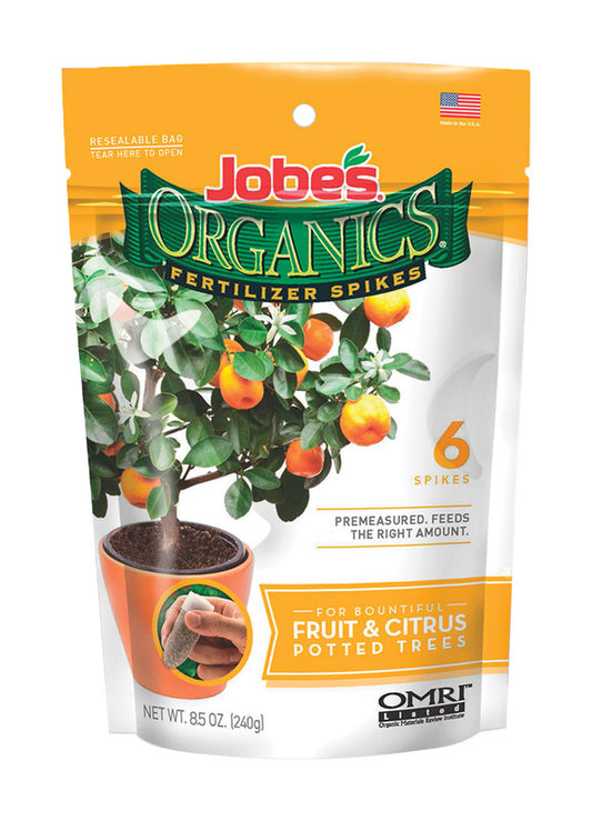 Jobe's Organics Fruit & Citrus Potted Trees 3-5-7 Fertilizer Spikes