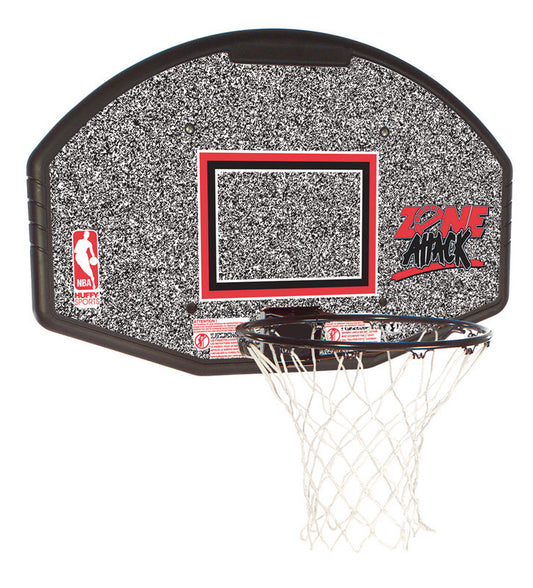 Spalding  Zone Attack  Black  Indoor and Outdoor  Backboard and Rim Set
