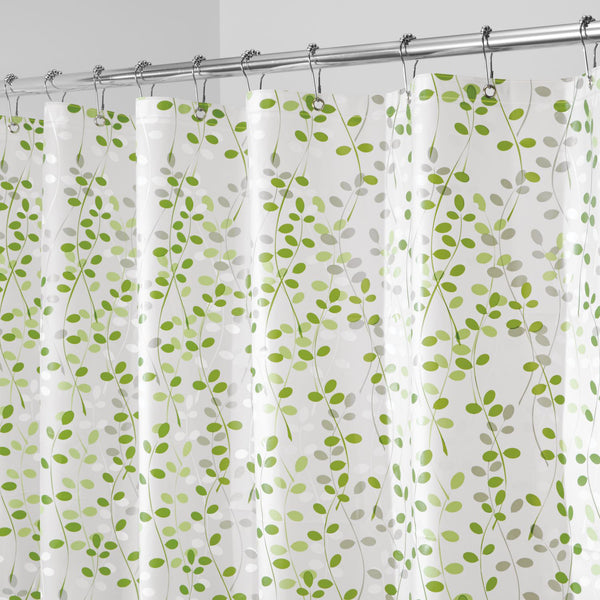 Interdesign 32480 72" X 72" Green & White Vine Shower Curtain (Pack of 2)