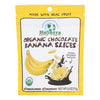 Natierra Organic Chocolate Covered Freeze-Dried Banana Slices  - Case of 12 - 2.5 OZ