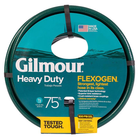 Gilmour Flexogen 1/2 in. Dia. x 75 ft. L Premium Grade Gray Hose