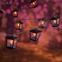 Celebrations Indoor/Outdoor Black Lantern C7 Bulb Plug-In Halloween Lights 12 L x 6 W x 6 H in.