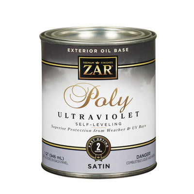 ZAR Ultra Satin Clear Oil-Based Polyurethane Fast Dry Wood Stain 1 qt. (Pack of 4)