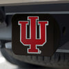 Indiana University Black Metal Hitch Cover - 3D Color Emblem