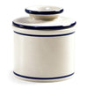 Norpro  3-3/4 in. W x 4 in. L White/Blue  Ceramic  Butter Keeper